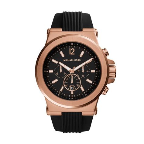 michael kors dylan rose gold-tone stainless steel and silicone watch|Michael Kors rose watch.